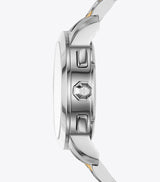 Tory Burch Classic Chronograph Two-Tone Watch Women's Watch TBW1034 - Image 3