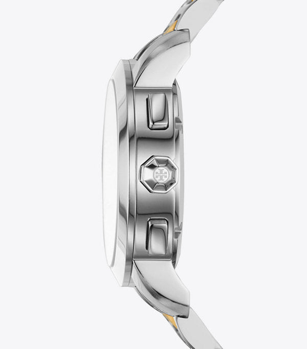 Tory Burch Classic Chronograph Two-Tone Watch Women's Watch TBW1034 - Image 3