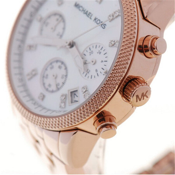 Michael Kors Chronograph Rose Gold Ladies Watch MK5026 - Big Daddy Jewelry #2