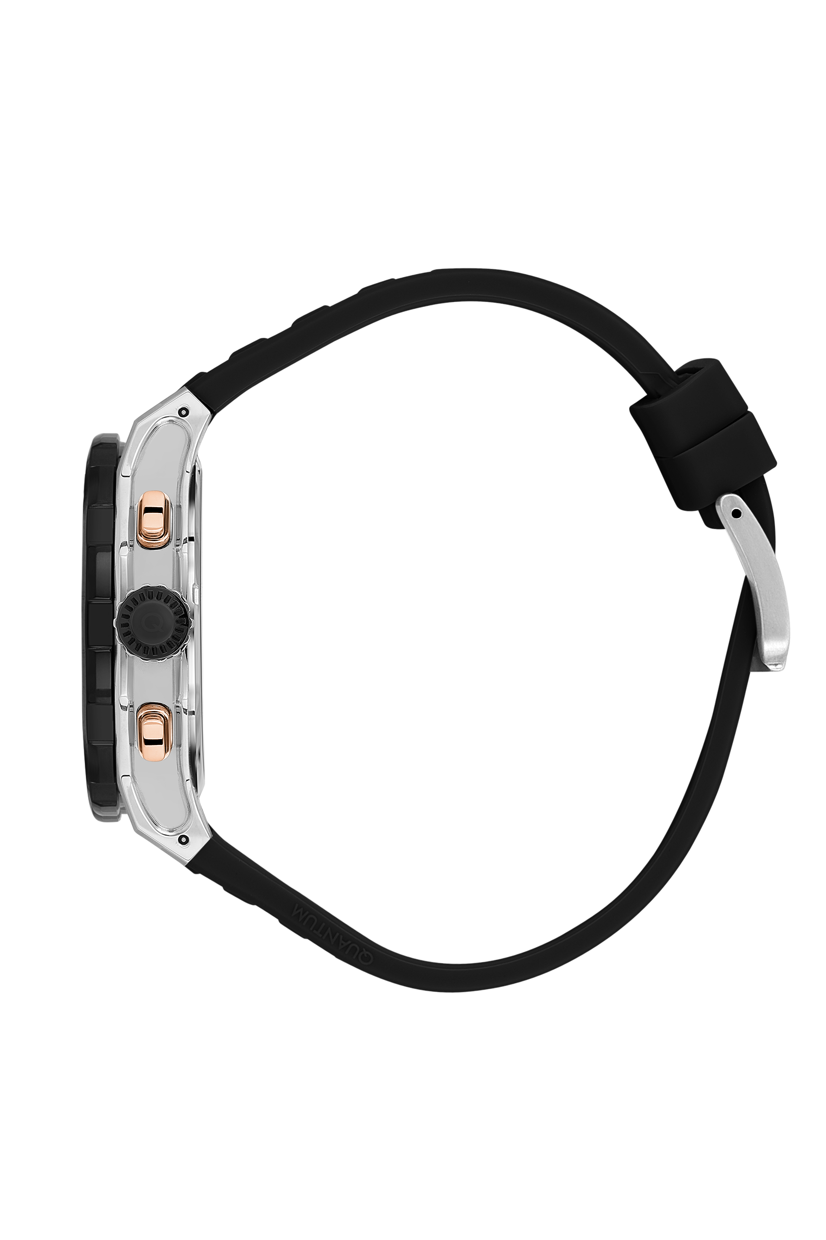 Quantum Hunter Chronograph Watch Black Rubber Strap – HNG1082.371