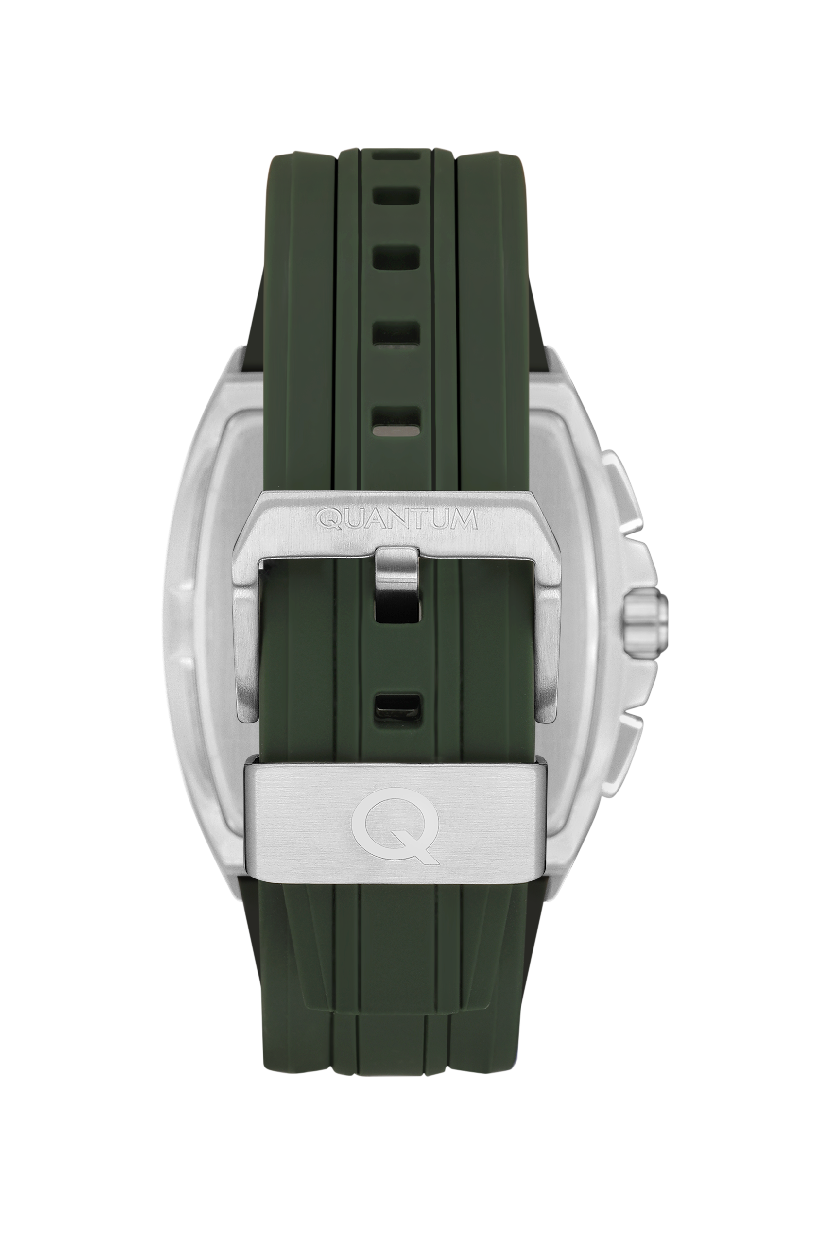 Quantum Green Chronograph Silicone Strap Watch – HNG997.375