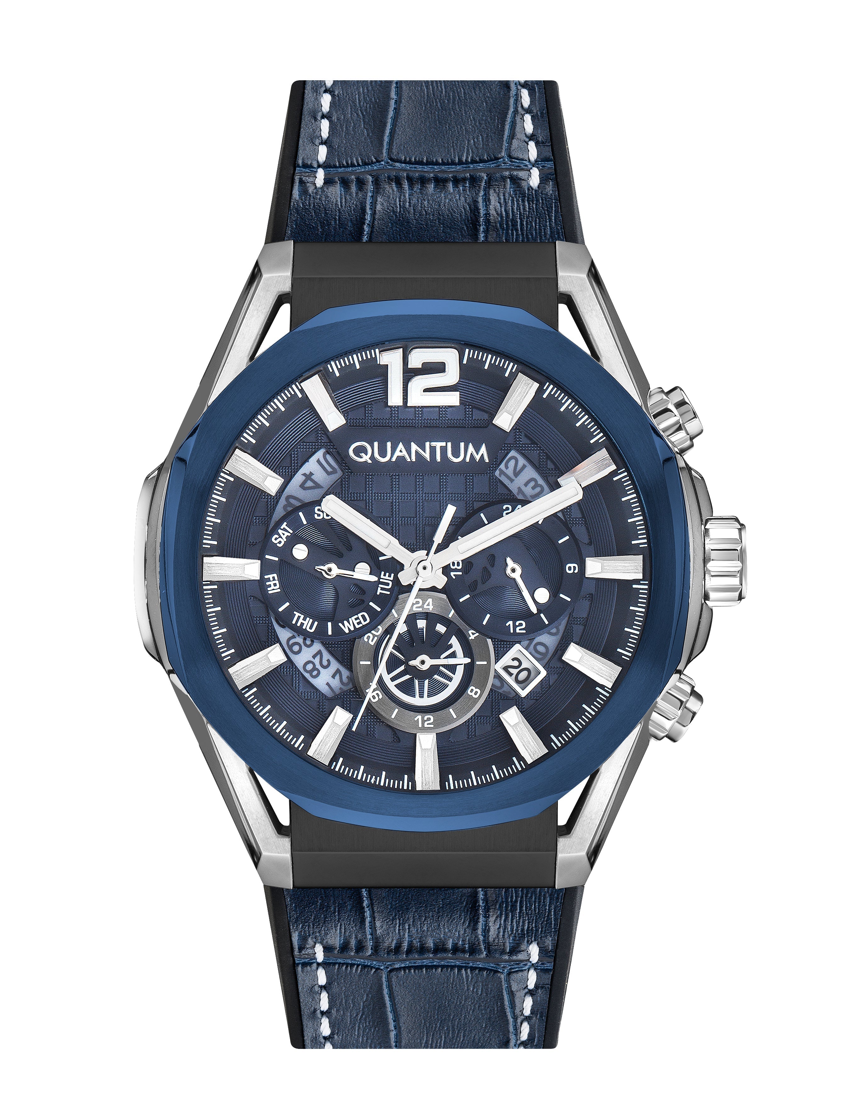 Quantum Powertech Blue Dial Chronograph Watch – PWG970.699