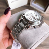 Michael Bradshaw Chronograph Silver Dial Ladies Watch MK6174 Water resistance: 100 meters / 330 feet Movement: Quartz