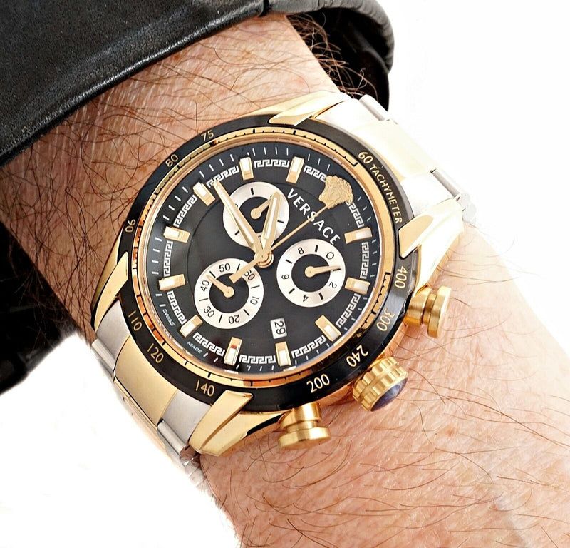 Versace V-Ray Chronograph Two-Tone Men's Watch VE2I00421 - Big Daddy Jewelry #3