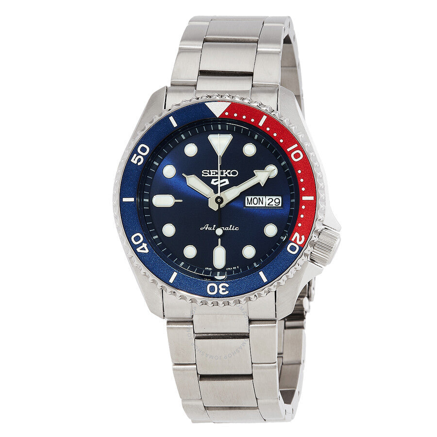 Seiko 5 Sports Automatic Blue Dial Pepsi Bezel Watch SRPD53K1