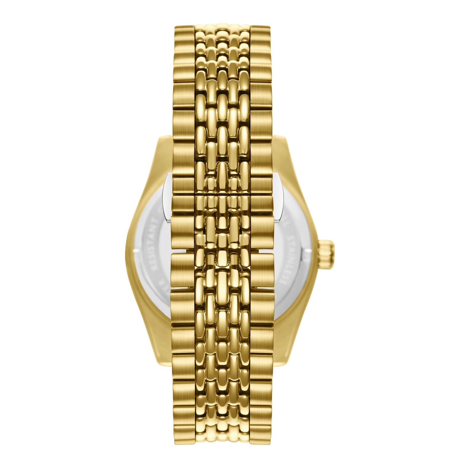 Slazenger Classic watch caseback view showing gold bracelet and white case back