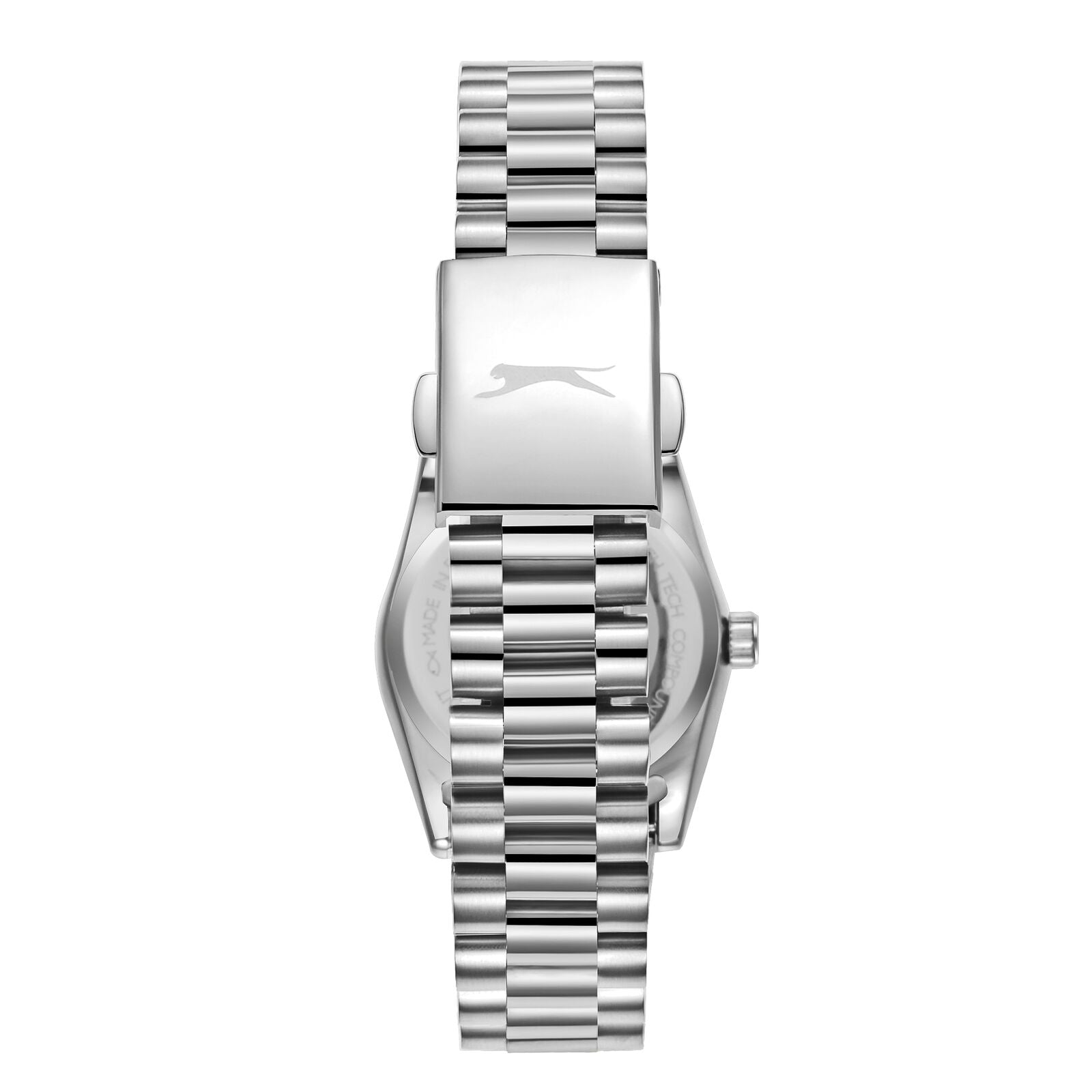 Slazenger silver stainless steel watch caseback with Slazenger logo