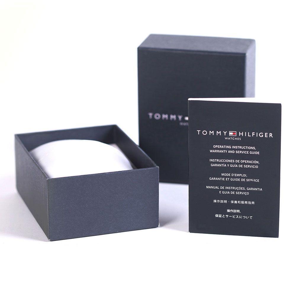 Tommy Hilfiger watch box packaging with instruction manual and documentation