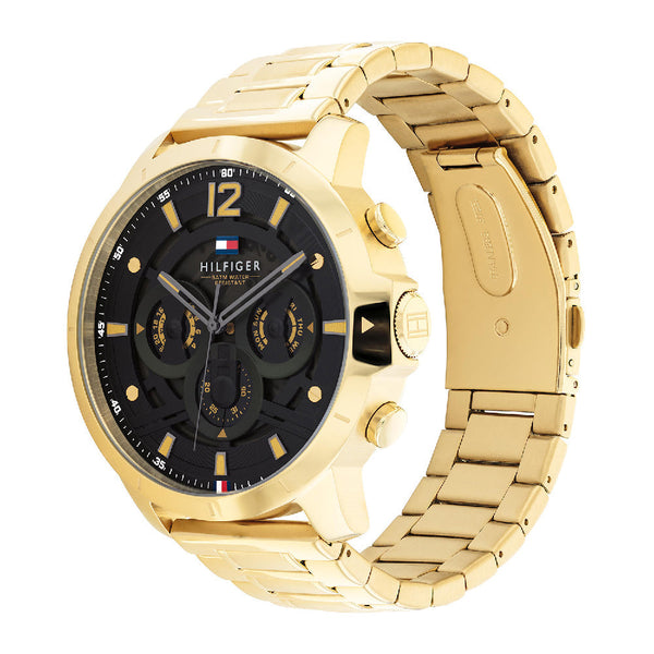 Tommy Hilfiger Gold Steel Black Dial Men's Watch 1710511 - Big Daddy Jewelry #2