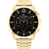 Tommy Hilfiger Gold Steel Black Dial Men's Watch  1710511 - Big Daddy Jewelry