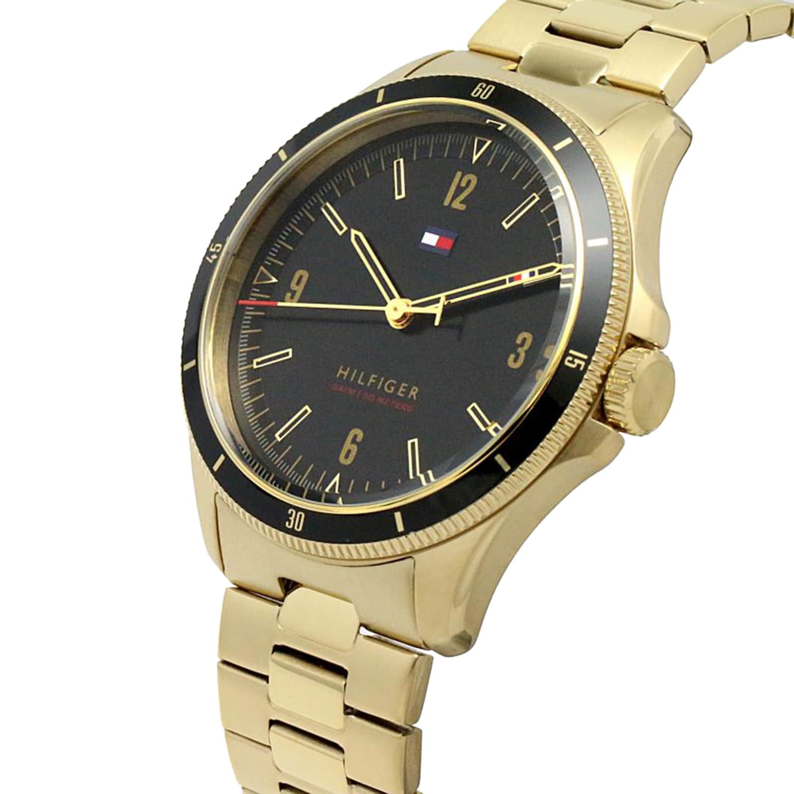 Tommy Hilfiger Maverick Black Dial Gold Men's Watch - 1791903