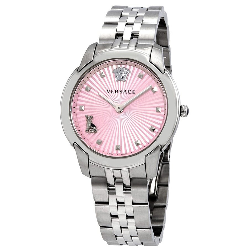 Versace Audrey Quartz Pink Dial Ladies Watch VELR00419 - Big Daddy Jewelry