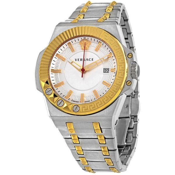 Versace Chain Reaction Quartz Silver Dial Men's Watch VEDY00519 - Big Daddy Jewelry