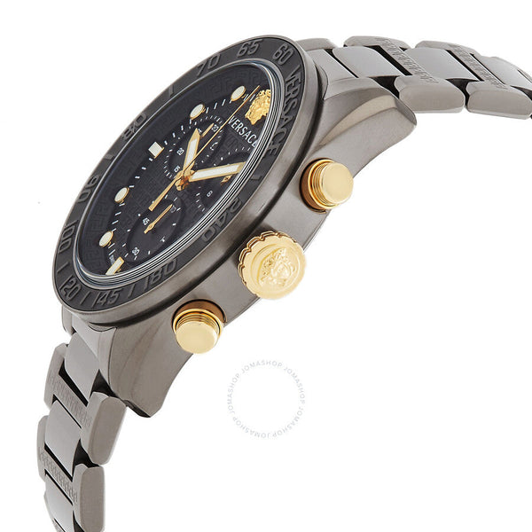 Versace Greca Dome Chronograph Quartz Black Dial Men's Watch VE6K00623 - Big Daddy Jewelry #2