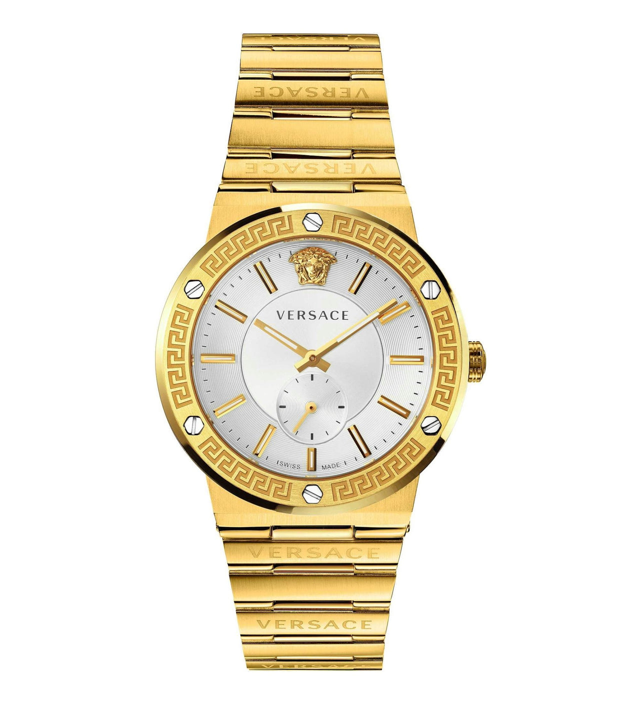 Versace Greca Logo Quartz Silver Dial Men’s Watch VEVI00520 - Watch