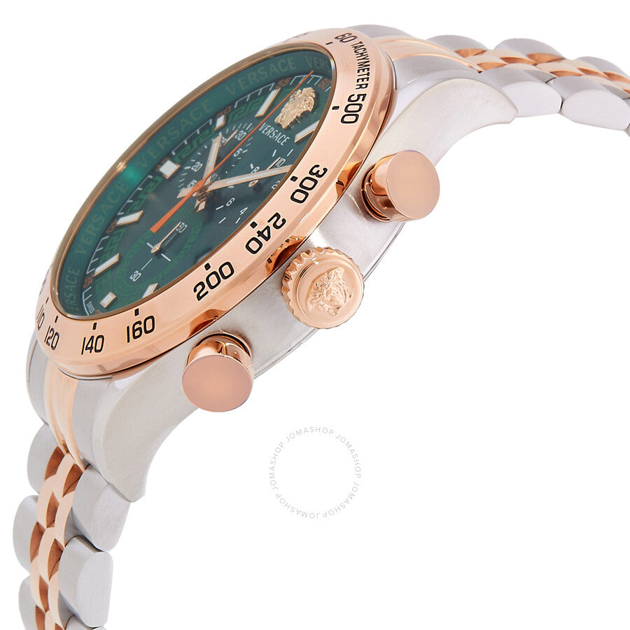 Versace Hellenyium Chronograph Quartz Green Dial Men's Watch VE2U00924