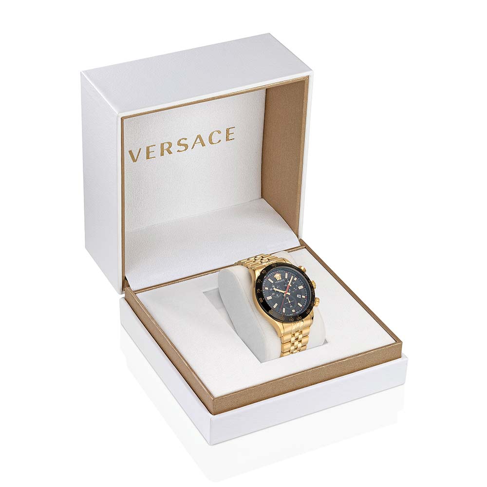 Versace Hellenyium Chronograph Quartz Black Dial Men's Watch VE2U00622