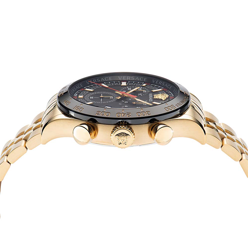 Versace Hellenyium Chronograph Quartz Black Dial Men's Watch VE2U00622