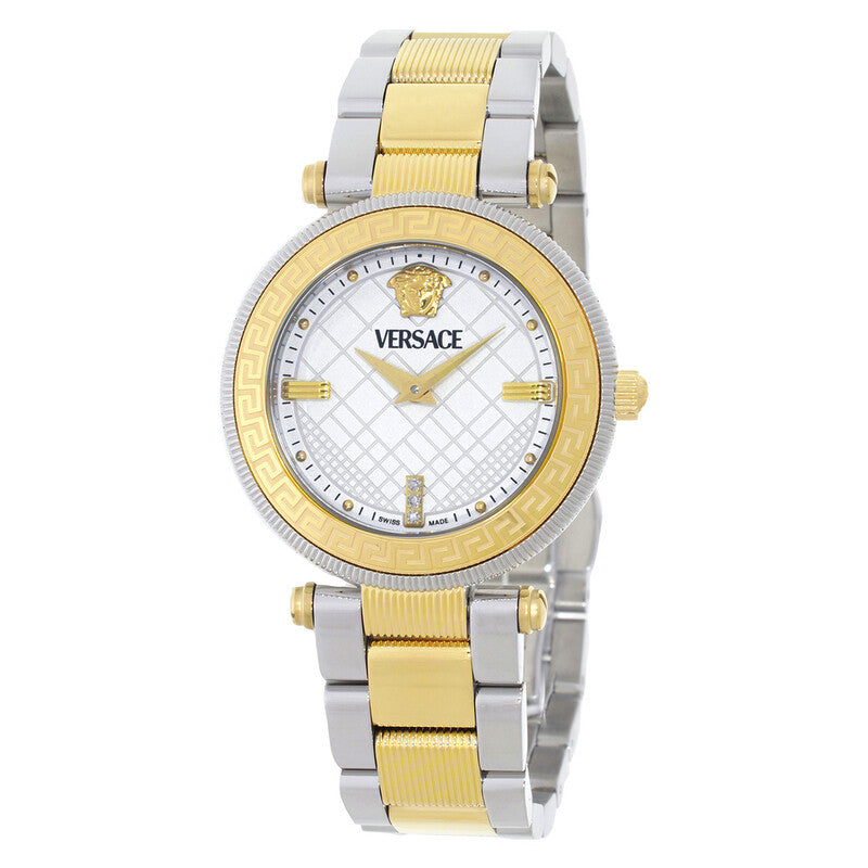 Versace Reve White Textured Dial Two-Tone Swiss Movt Women's Watch - VE8B00724