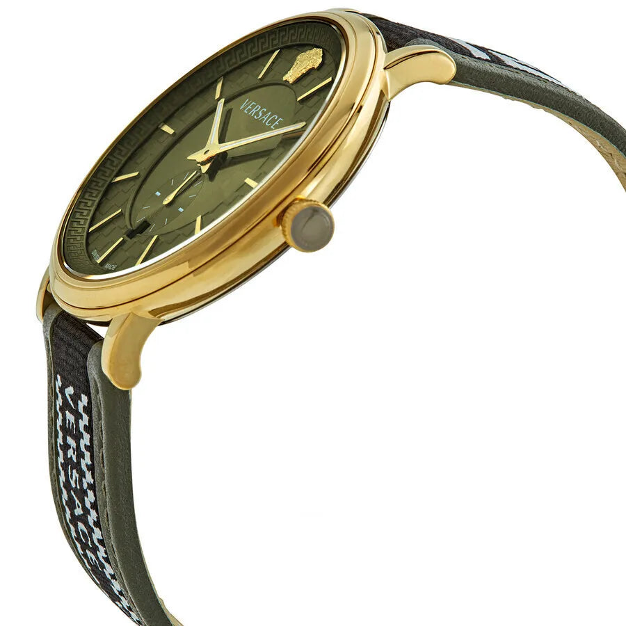 Versace V-Circle Quartz Green Dial Men's Watch - VEBQ01519