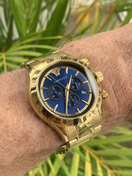 Versace Chronograph Blue Dial Classic Men's Watch VEV700619 - Big Daddy Jewelry #2