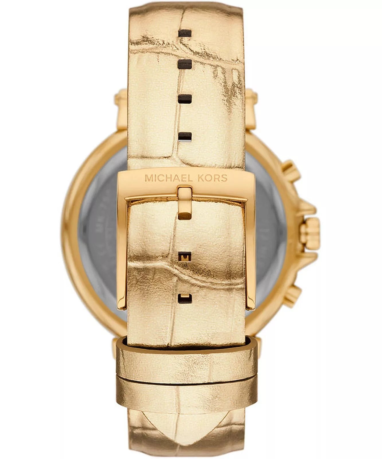 Michael Kors  Maren Chronograph Gold Metallic Genuine Leather Women's Watch - MK7508