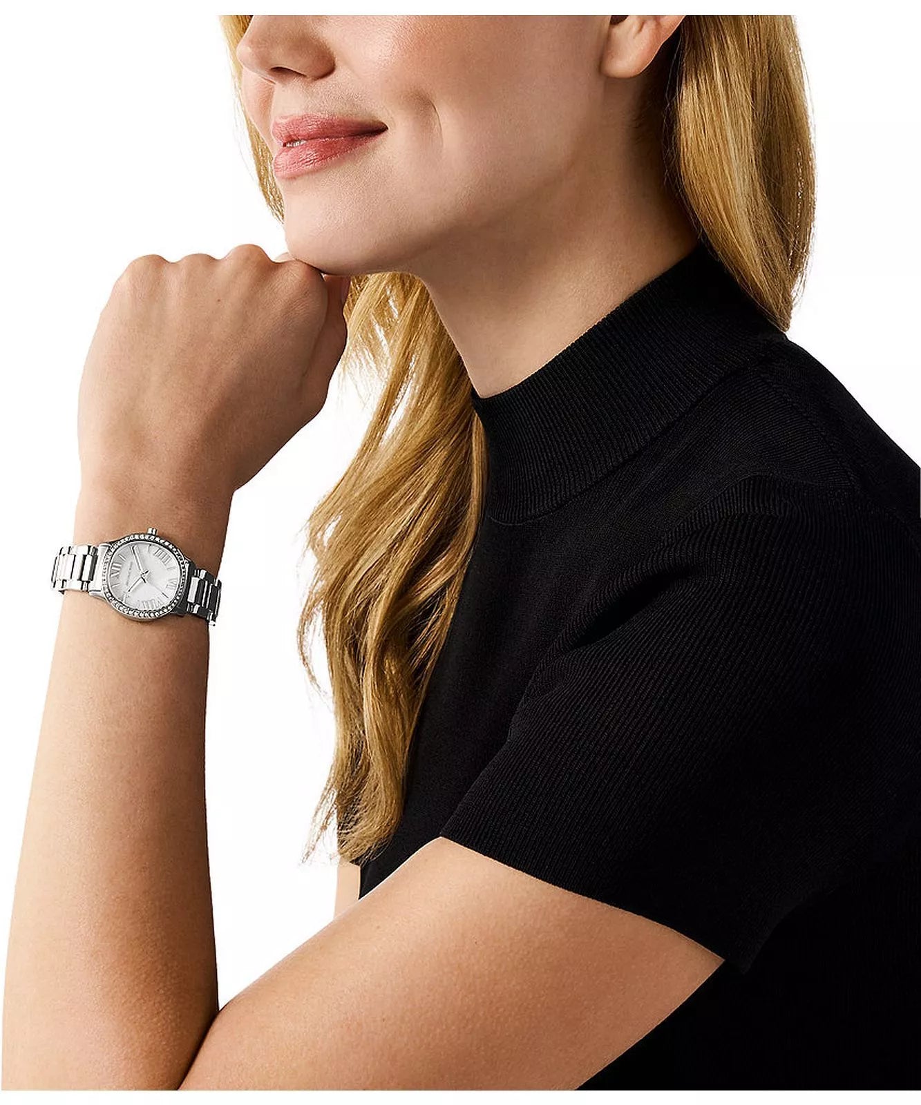Michael Kors Mini Sage Pavé Silver-Tone Women's Watch - MK4824